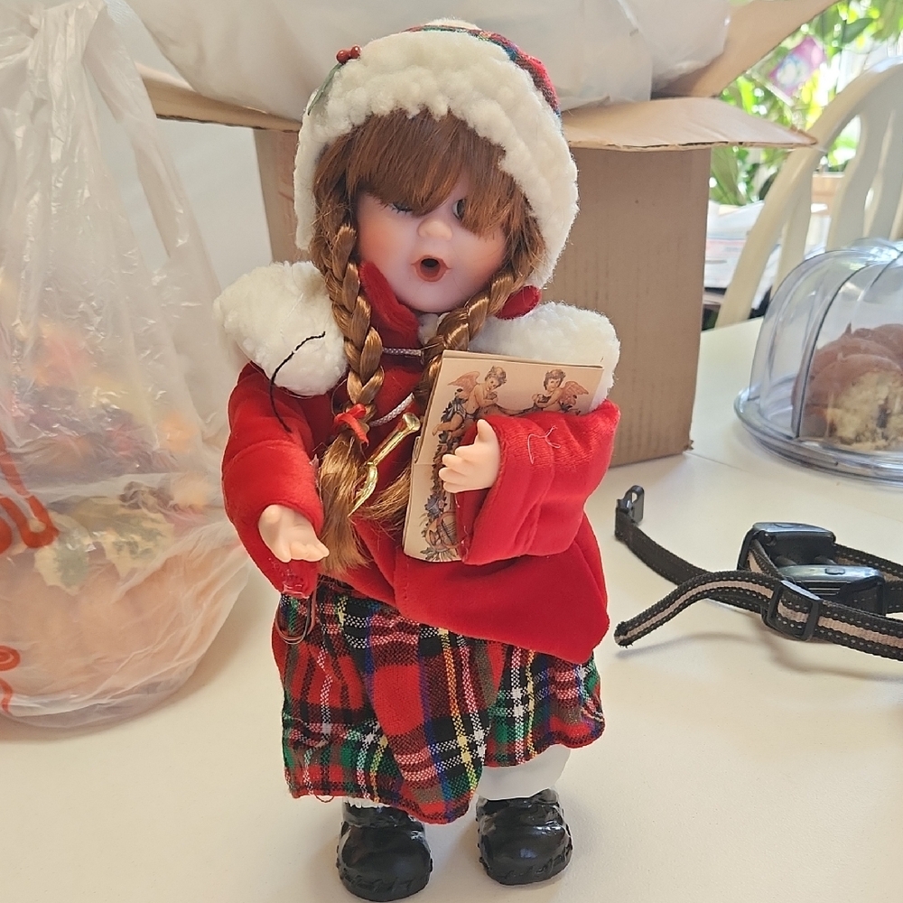 Festive Plaid Christmas Doll
